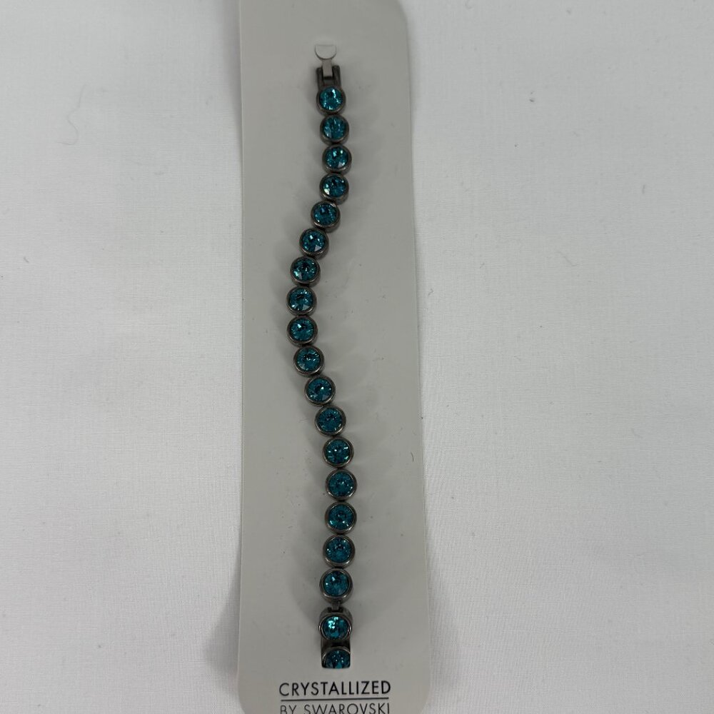 Swarovski Turquoise Tennis Bracelet - Picture 5 of 8
